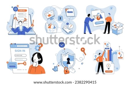 Personal data protection vector illustration. Ensuring privacy and secrecy personal information is essential Personal data protection involves administration secure systems and processes Businesses