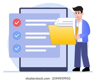 Personal data security, cyber data security online concept illustration, internet security or information privacy. flat vector illustration banner