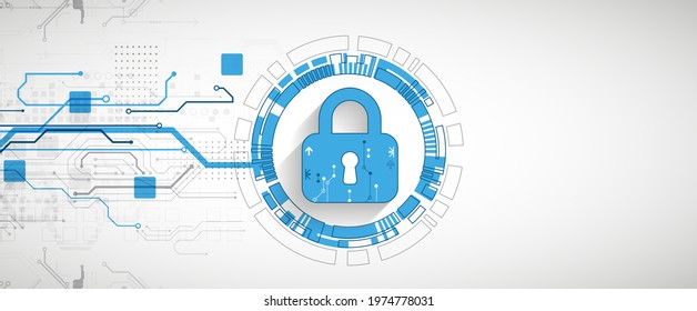 Personal data security Illustrates cyber data or information privacy idea. Color abstract  internet technology.