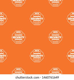 Personal data security pattern vector orange for any web design best