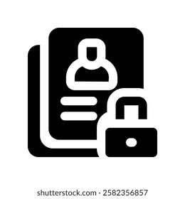 personal data solid icon. vector icon for your website, mobile, presentation, and logo design.