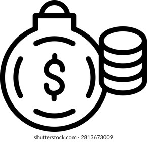 Personal Debt Vector Design Icon Style