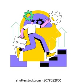 Personal development abstract concept vector illustration. Develop talents potential, personal career growth, human capital, can do it, social abilities, self improvement, coach abstract metaphor.