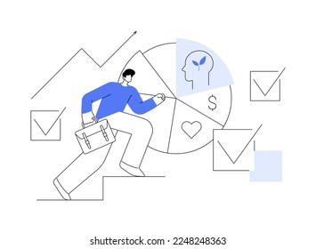 Personal development abstract concept vector illustration. Develop talents potential, personal career growth, human capital, can do it, social abilities, self improvement, coach abstract metaphor.