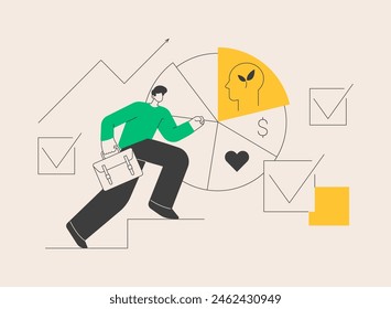 Personal development abstract concept vector illustration. Develop talents potential, personal career growth, human capital, can do it, social abilities, self improvement, coach abstract metaphor.