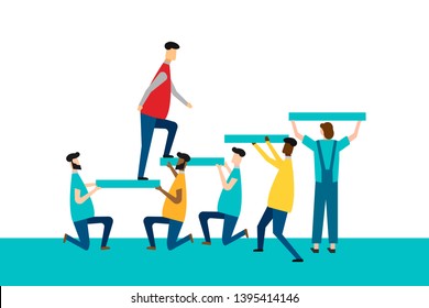 Personal development, personal and career growth, progress and potential concepts. isolated on white background. Vector illustration. Eps 10