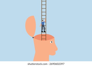 Personal development, confidence entrepreneur ascends the success ladder