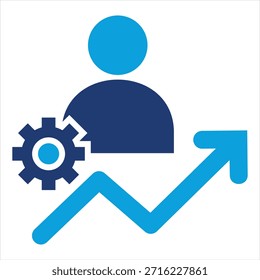 Desarrollo personal Flat Blue Icon Style