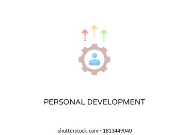 Personal Development flat icon in vector. Logotype