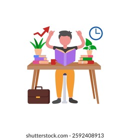 Personal Development, Flat Vector Illustration