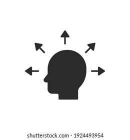 Personal development glyph icon. Simple solid style for web and app. Strategy management, capital, human, leadership concept. Vector illustration isolated on white background. EPS 10.