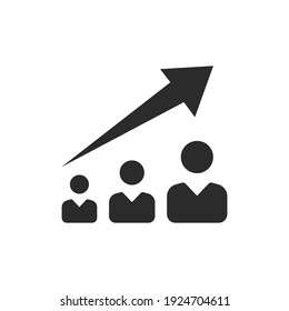 Personal development glyph icon. Simple solid style for web and app. Strategy management, capital, human, leadership concept. Vector illustration isolated on white background. EPS 10.