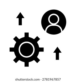 Personal Development Glyph Style Icon Design