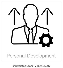 Personal Development and growth icon concept