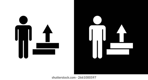Icono de desarrollo personal. paquete de iconos de línea en blanco y negro.