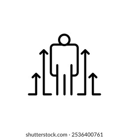 Personal development icon Flat art illustration in outline
