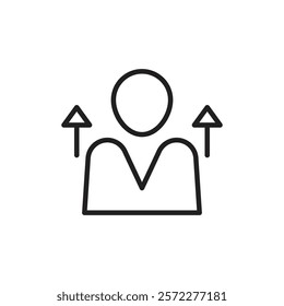 Personal development icon Flat vector set outline