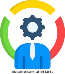 Personal Development Icon Flat Vector Illustration
