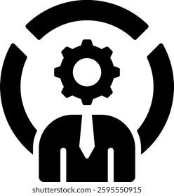 Personal Development Icon Glyph Vector Illustration