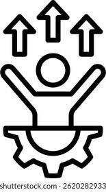 Personal Development Icon Line Vector Illustration