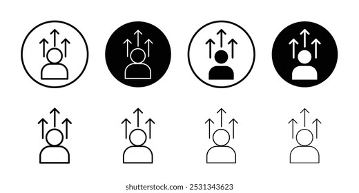 Personal development icon linear logo isolated