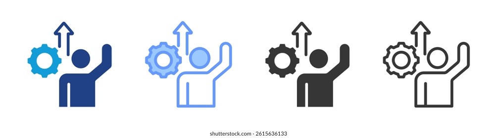 Personal Development icon set multiple style collection