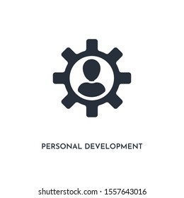 personal development icon. simple element illustration. isolated trendy filled personal development icon on white background. can be used for web, mobile, ui.