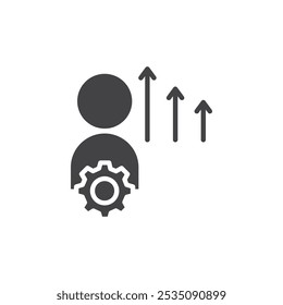 Personal development icon Symbol mark in filled style