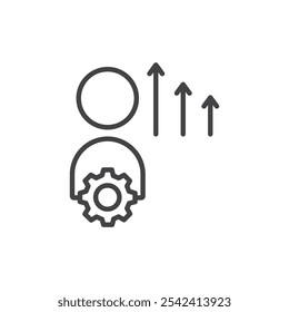 Personal development icon Symbol mark in filled style