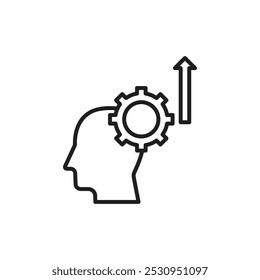 Personal development icon Thin line flat illustration