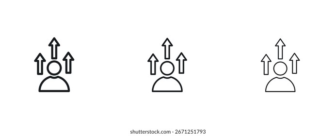 Icono de desarrollo personal Ilustración vectorial eps. Ilustraciones de esquema de Vector