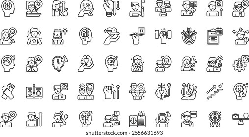 Personal development icons High-Quality Vector Icons Collection with Editable Stroke. Ideal for Professional and Creative Projects.