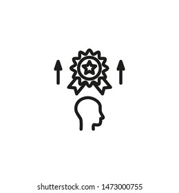 Personal development line icon. Award, growth, skill improvement. Productivity concept. Can be used for topics like progress, potential, career
