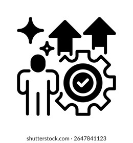 Personal Development Line Icon, Outline Symbol for Self-Improvement, Skill Enhancement, Growth Mindset, Learning Journey, and Life Progression. Vector Sign Icon.