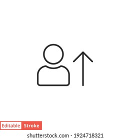 Personal development line icon. Simple outline style for web and app. Strategy management, capital, human, leadership concept. Vector illustration isolated on white background. Editable stroke EPS 10.