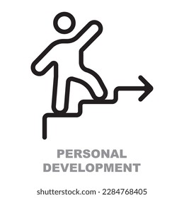 Personal development linear vector icon.