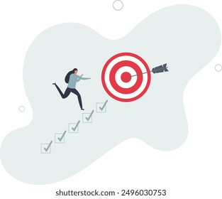 Personal development plan for career success, build specialist skill or competence to motivate and achieve business target concept,.flat design.illustration with people.