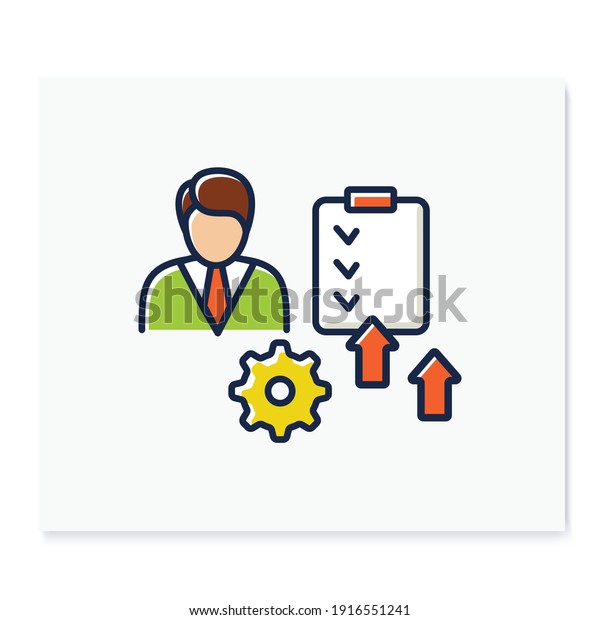 Personal Development Plan Color Icon Personal Stock Vector (Royalty ...