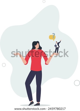 personal development, problem solving or review and evaluation.flat vector illustration.