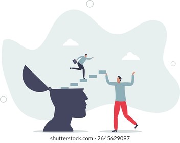 Personal development, self improvement or motivation to activate full potential, learning new skill to success, individual career growth concept. character life .
