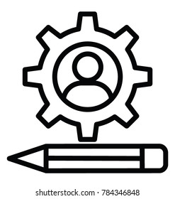 Personal Development smooth line icons.