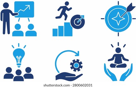 Personal Development Success icon collections. Containing Career, Goal, Brainstorm, Meditation and more icons.