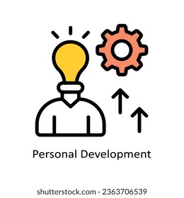 Personal Development vector Filled outline Icon Design illustration. Human Resources Symbol on White background EPS 10 File 