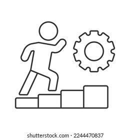 Personal development  vector icon. Line sign for mobile concept and web design. Symbol, logo illustration. Vector graphics