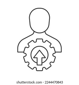 Personal development  vector icon. Line sign for mobile concept and web design. Symbol, logo illustration. Vector graphics