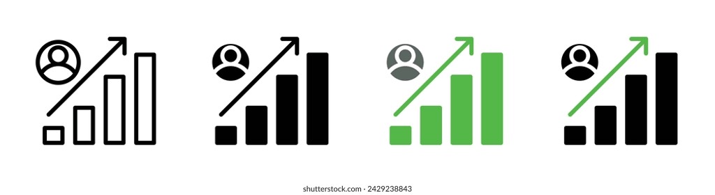 Conjunto de ilustración vectorial de desarrollo personal. Camino de empoderamiento a la señal de autodescubrimiento adecuado para aplicaciones y sitios web de diseño de UI.