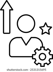 Personal Development Vector Line Icon Design