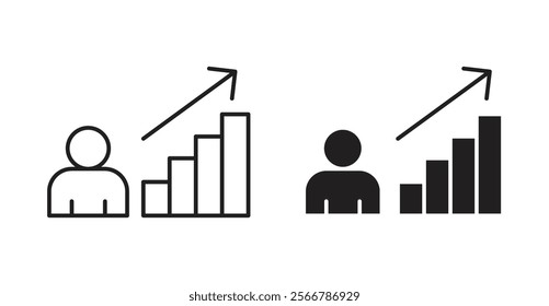 Personal development vector line icon illustration