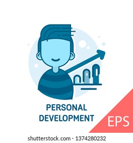 Personal Development. Vector modern line design illustration icon