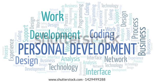 Personal Development Word Cloud Wordcloud Made Stock Vector (Royalty ...